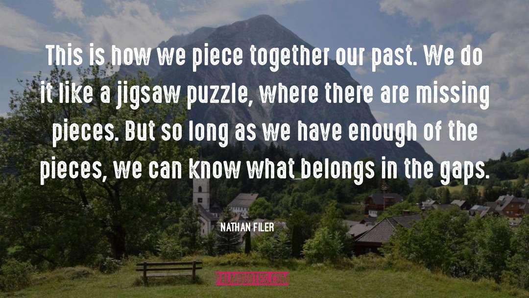 Jigsaw Puzzle quotes by Nathan Filer