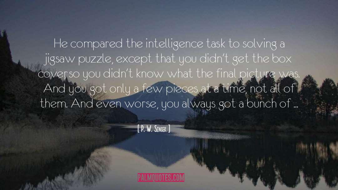 Jigsaw Puzzle quotes by P. W. Singer