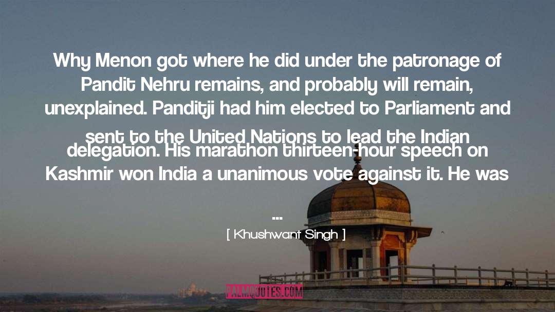 Jl Nehru quotes by Khushwant Singh