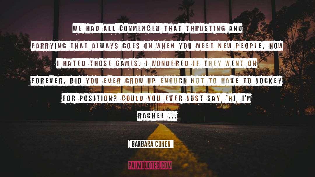 Jockey quotes by Barbara Cohen