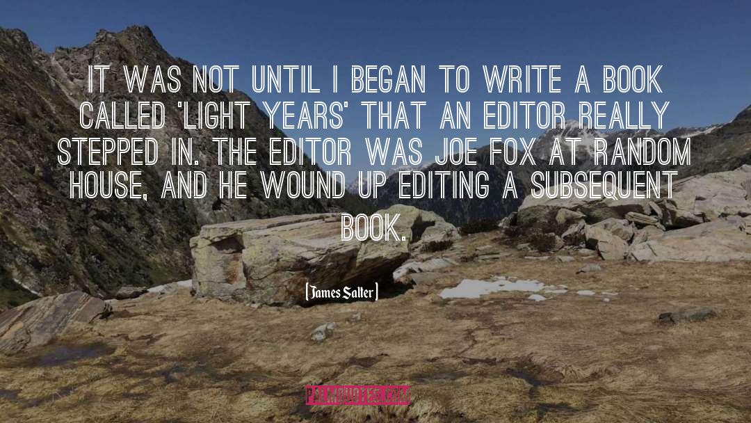 Joe Fox quotes by James Salter