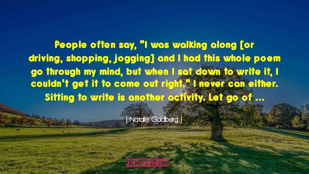 Jogging quotes by Natalie Goldberg