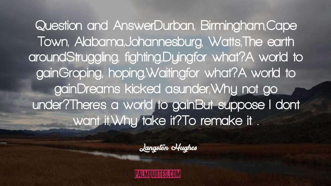 Johannesburg quotes by Langston Hughes