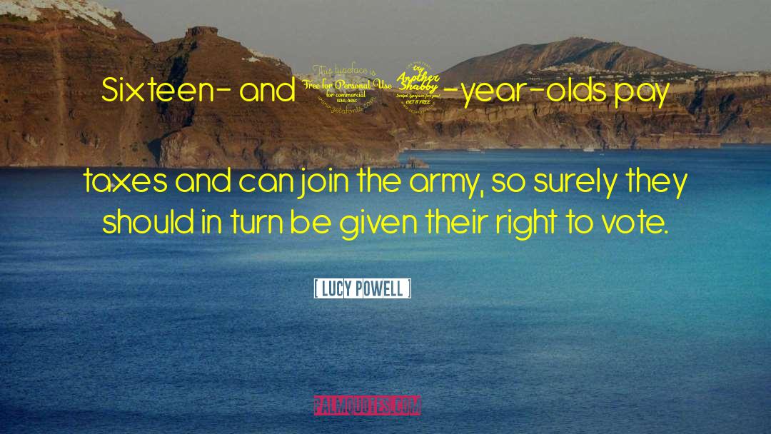 Joining The Army quotes by Lucy Powell
