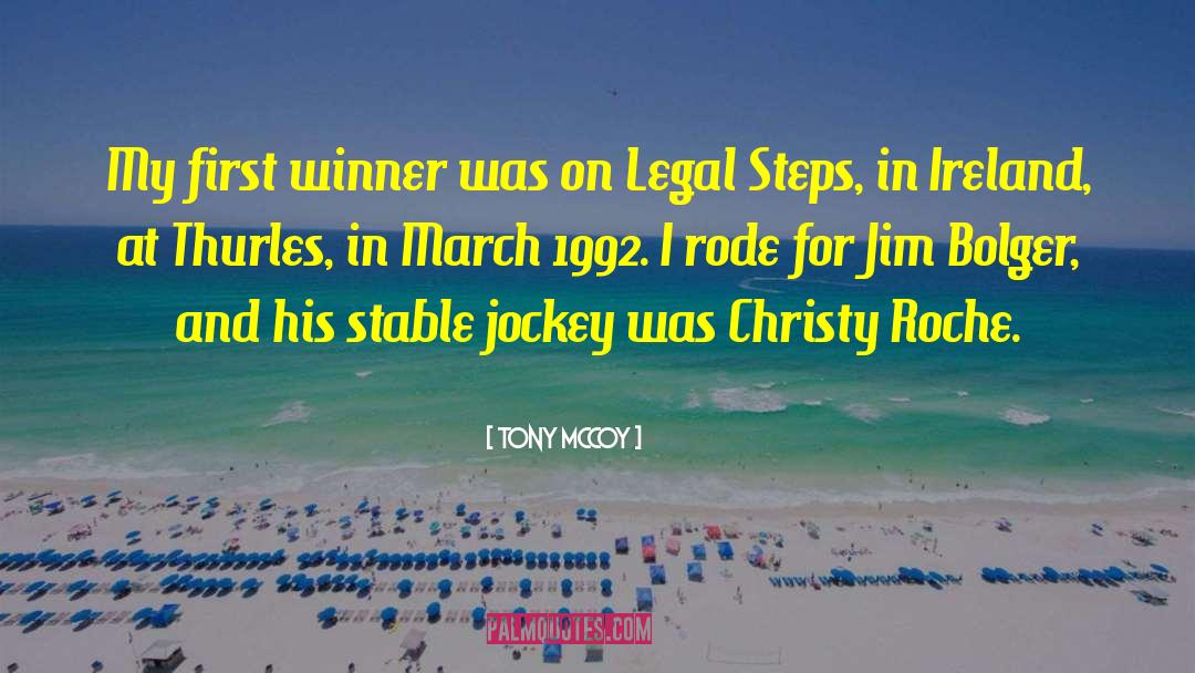 Joinson 1992 quotes by Tony McCoy