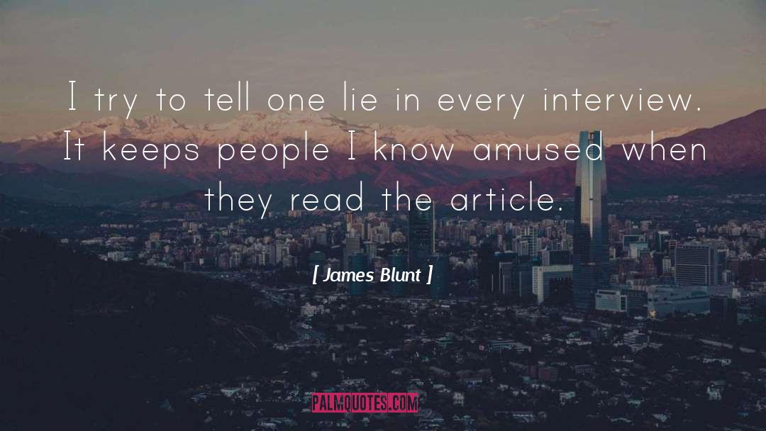 Joke Lie quotes by James Blunt