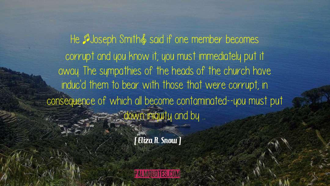 Joseph Smith quotes by Eliza R. Snow