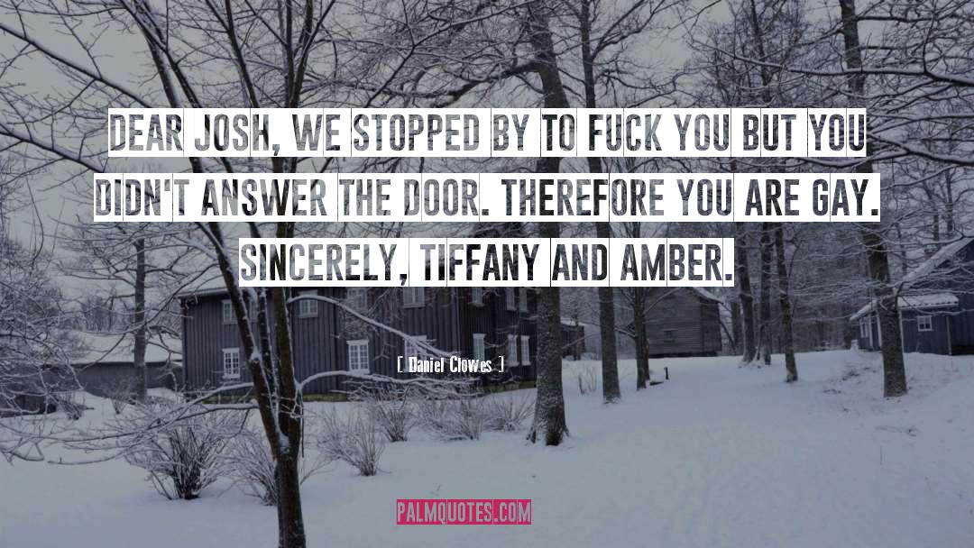 Josh quotes by Daniel Clowes