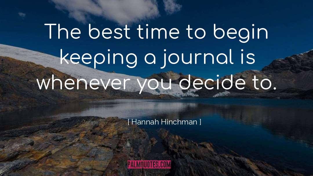 Journaling quotes by Hannah Hinchman