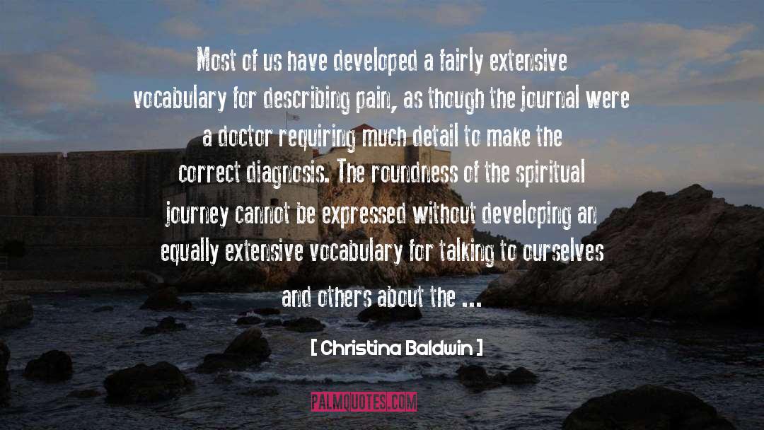 Journaling quotes by Christina Baldwin