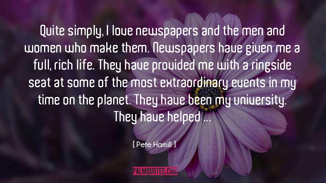 Journalism quotes by Pete Hamill