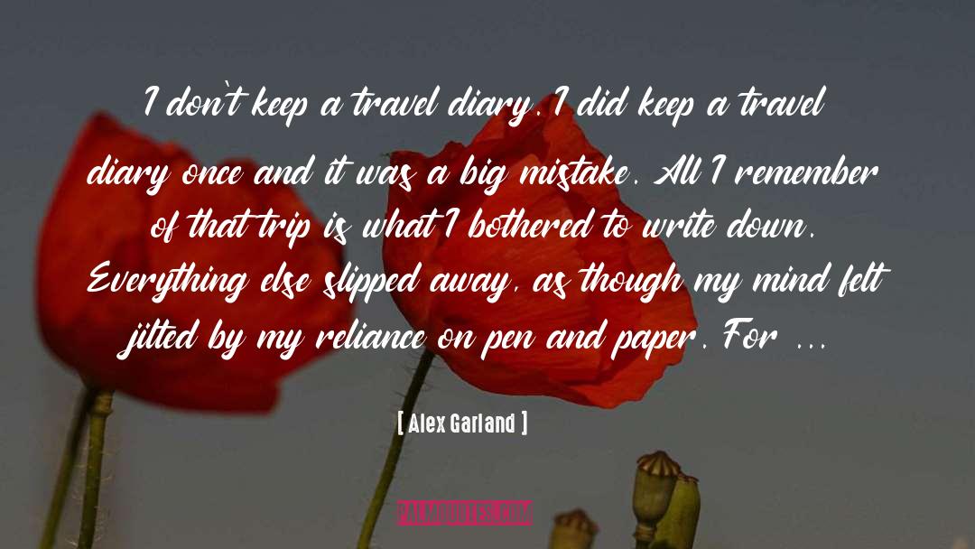 Journals Diaries quotes by Alex Garland