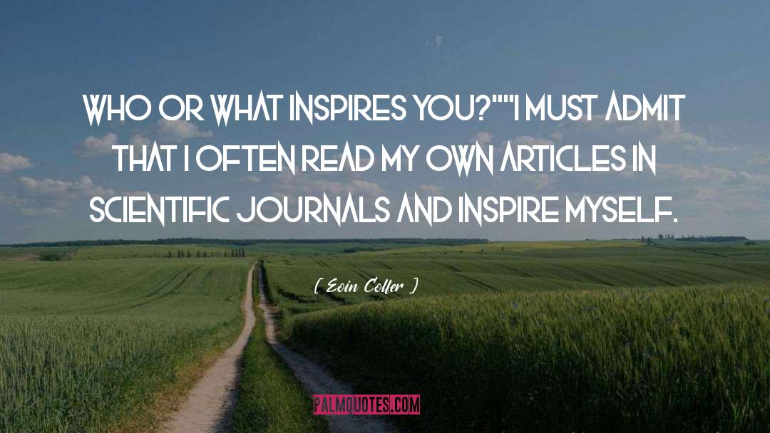 Journals quotes by Eoin Colfer