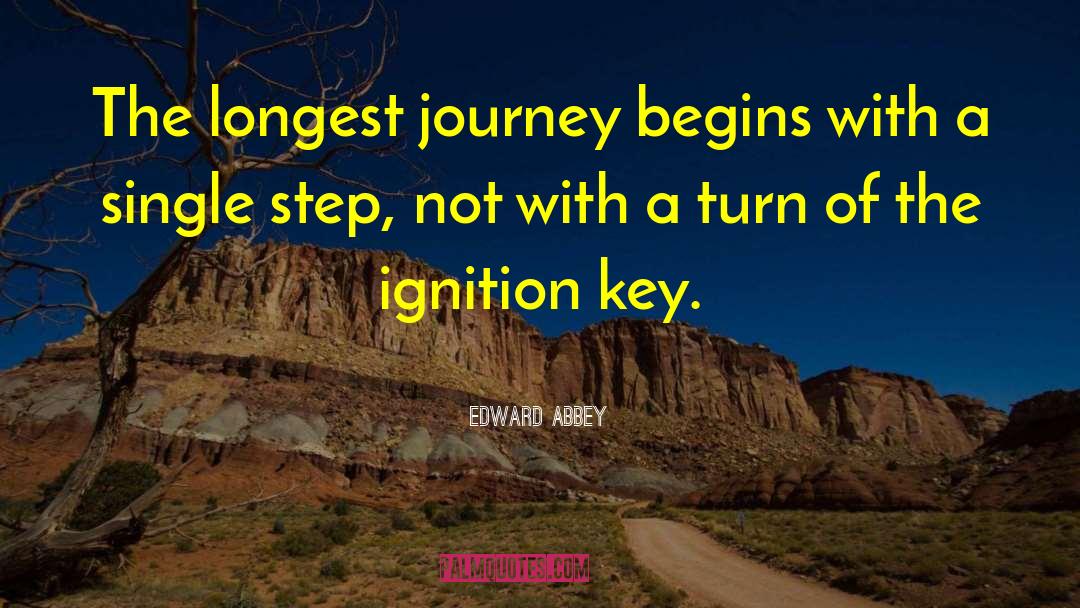 Journey Begins quotes by Edward Abbey