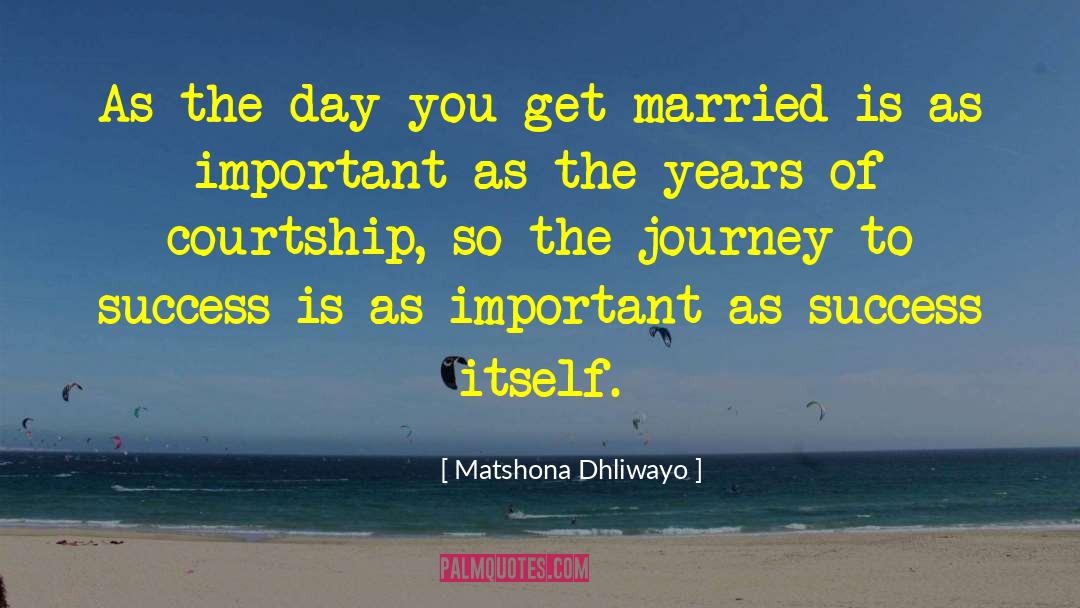 Journey To Success quotes by Matshona Dhliwayo