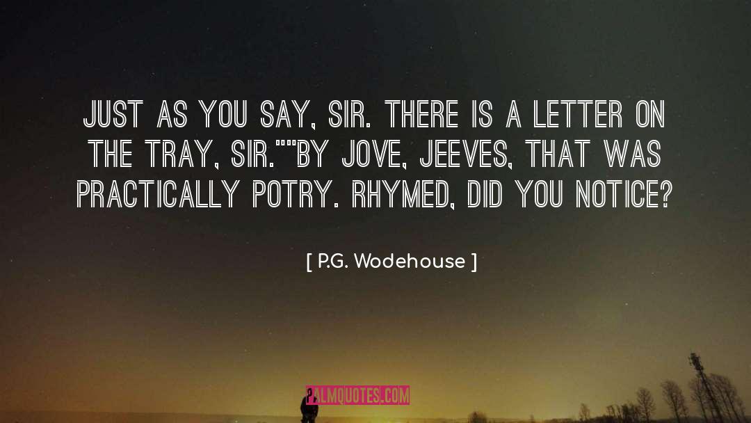 Jove quotes by P.G. Wodehouse