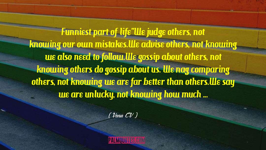 Judge Others quotes by Venu CV
