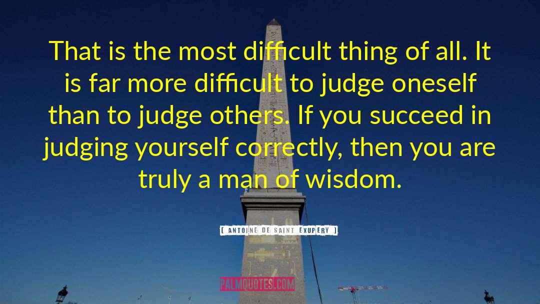 Judge Others quotes by Antoine De Saint Exupery