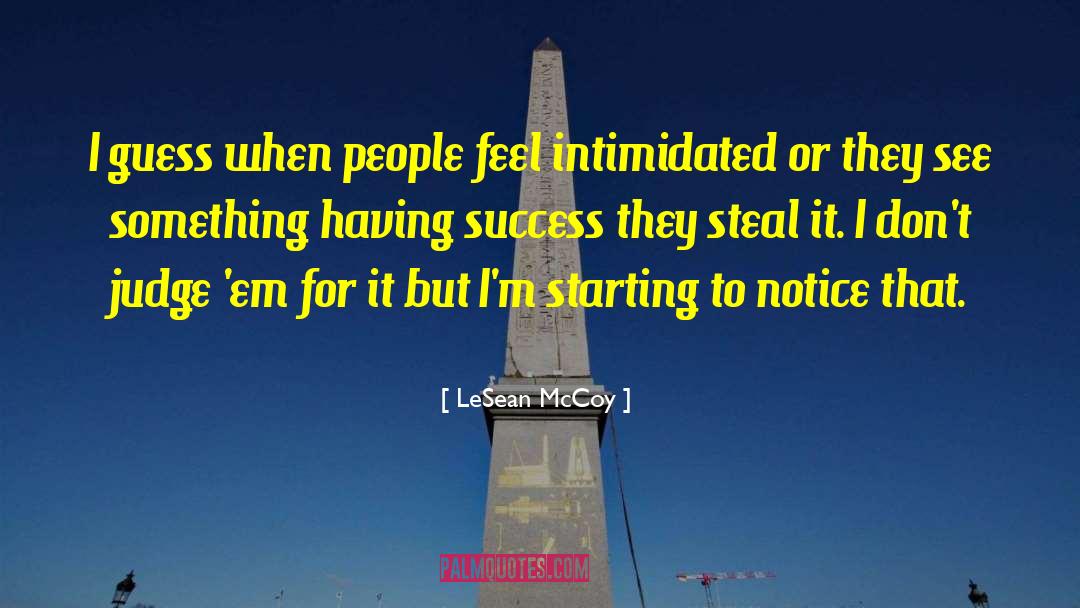 Judging People quotes by LeSean McCoy