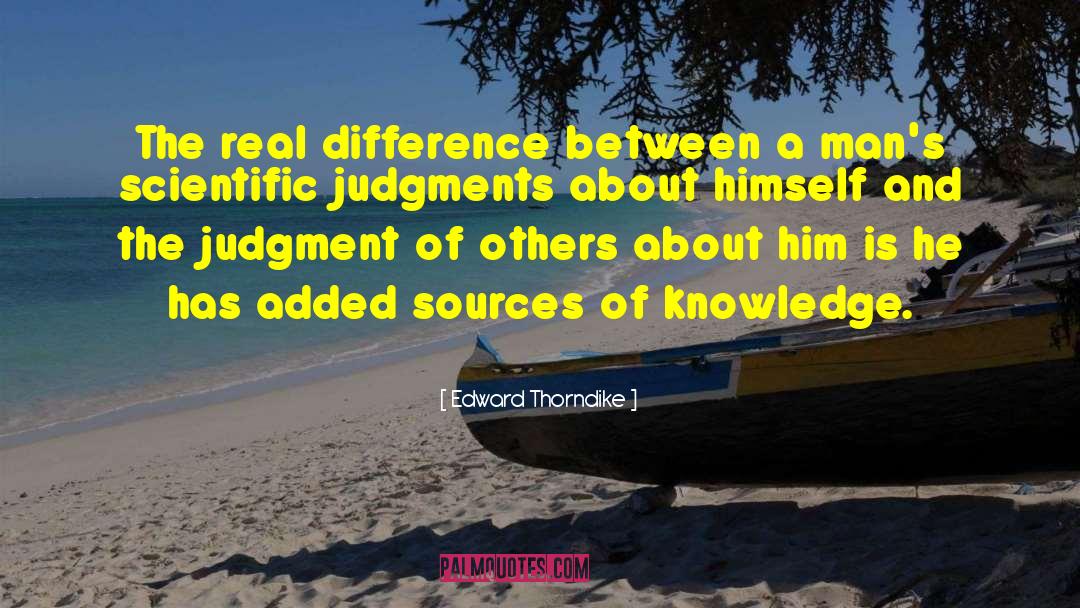 Judgment Of Others quotes by Edward Thorndike