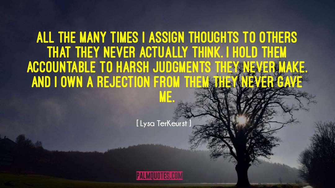 Judgments quotes by Lysa TerKeurst