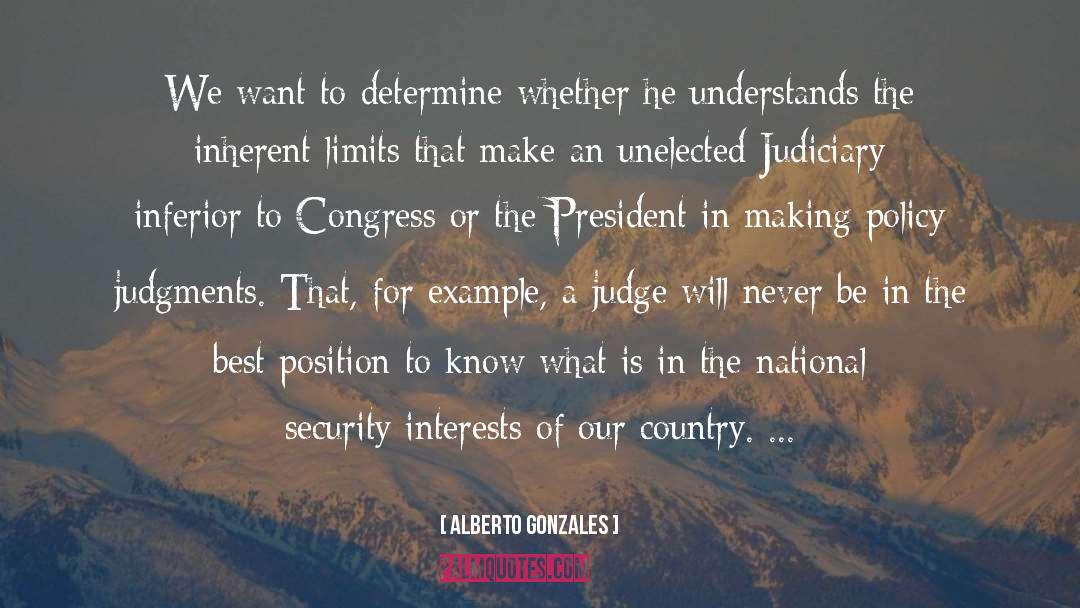 Judiciary quotes by Alberto Gonzales
