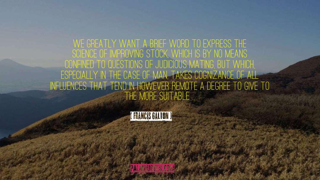 Judicious quotes by Francis Galton
