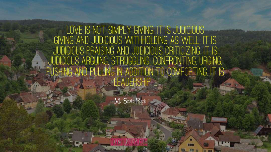 Judicious quotes by M. Scott Peck