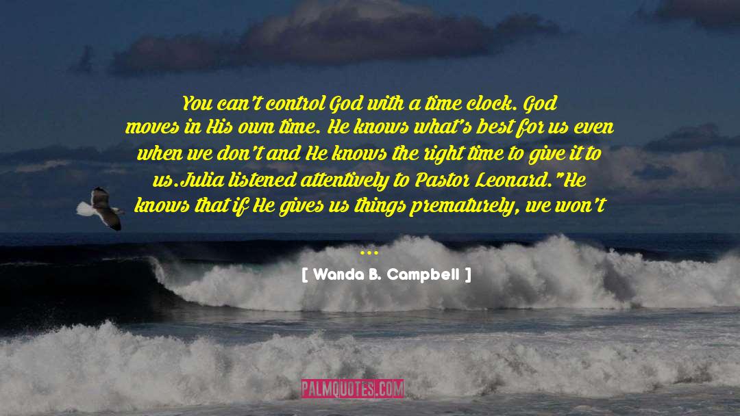 Julie B Campbell quotes by Wanda B. Campbell