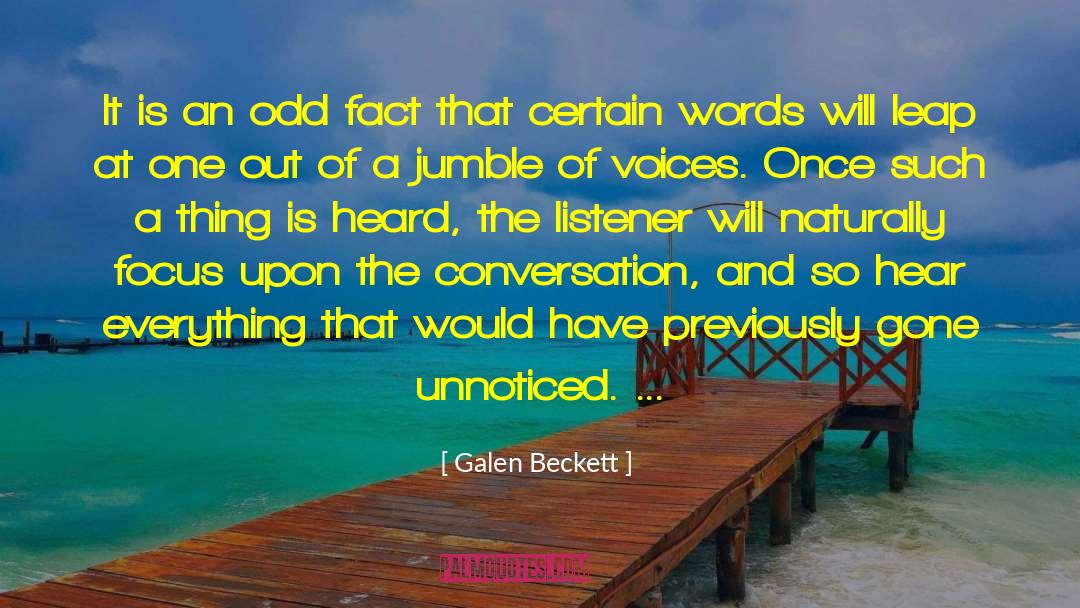 Jumble quotes by Galen Beckett