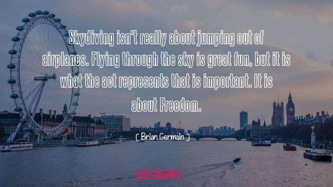 Jumping quotes by Brian Germain