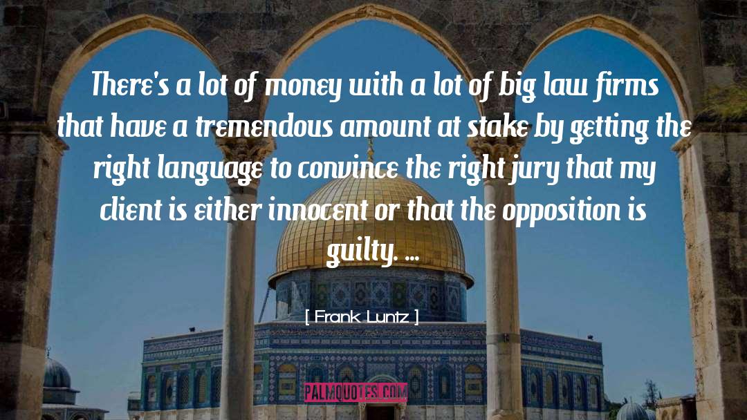 Jury quotes by Frank Luntz