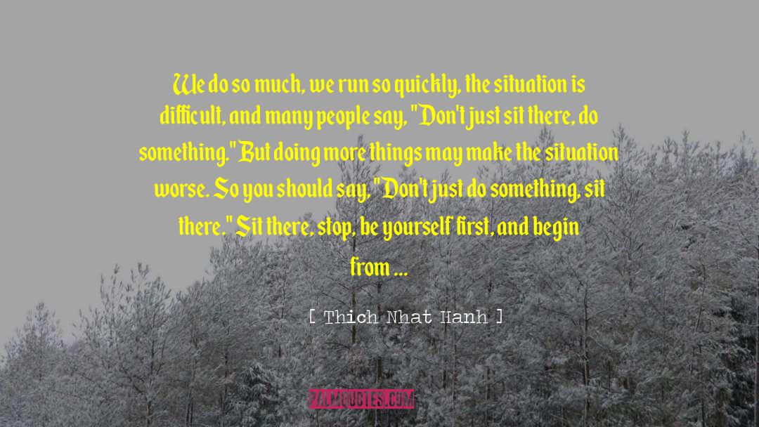 Just Do Something quotes by Thich Nhat Hanh