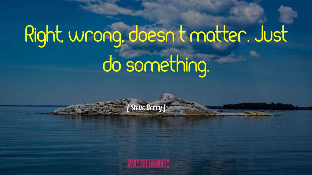 Just Do Something quotes by Steve Berry