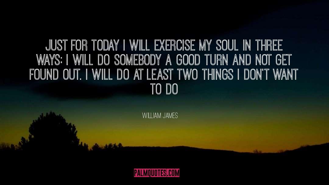 Just For Today quotes by William James