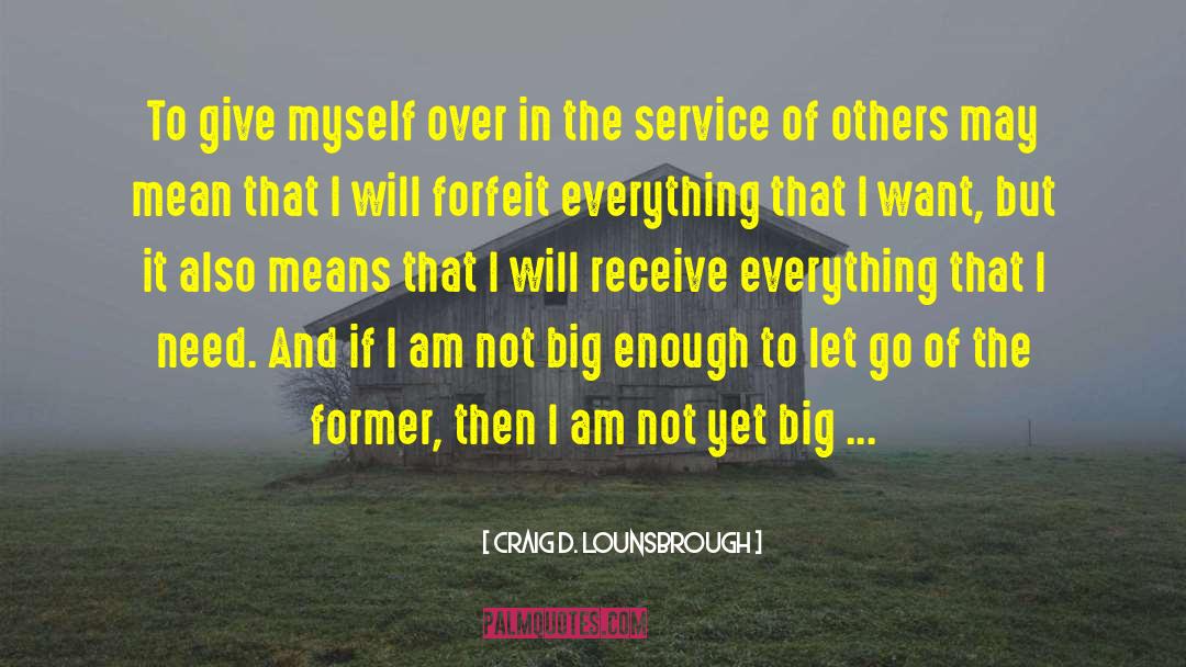 Just Let Go quotes by Craig D. Lounsbrough