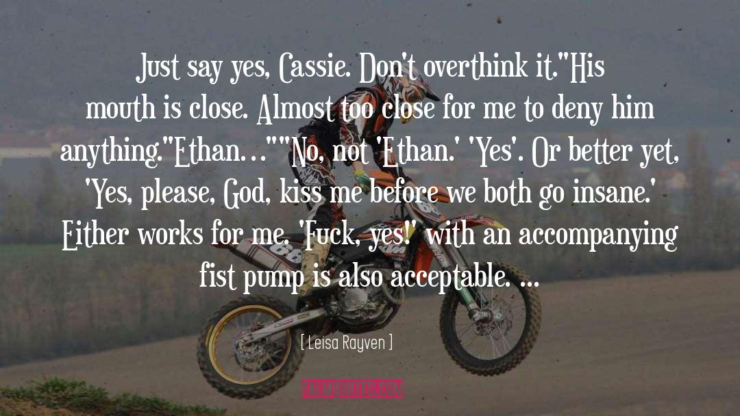 Just Say Yes quotes by Leisa Rayven