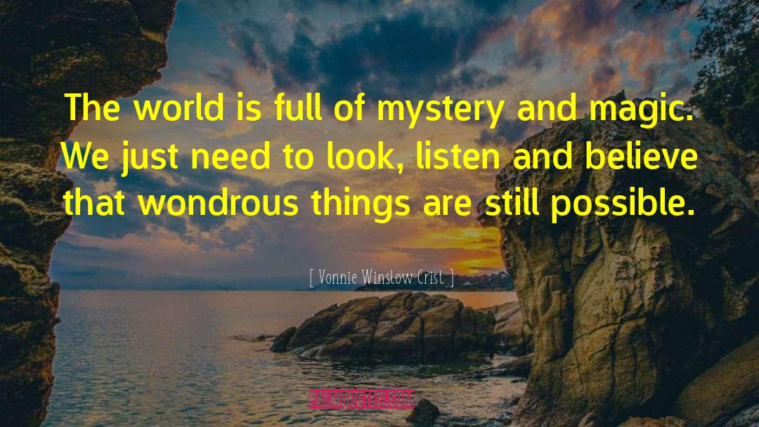 Just World Beliefs quotes by Vonnie Winslow Crist