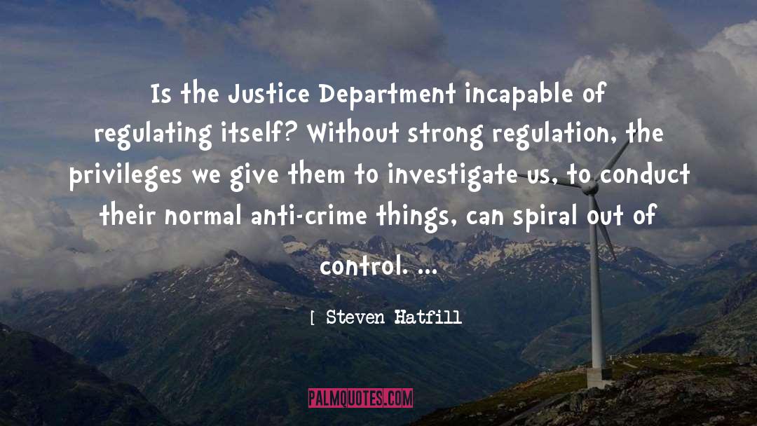 Justice Department quotes by Steven Hatfill