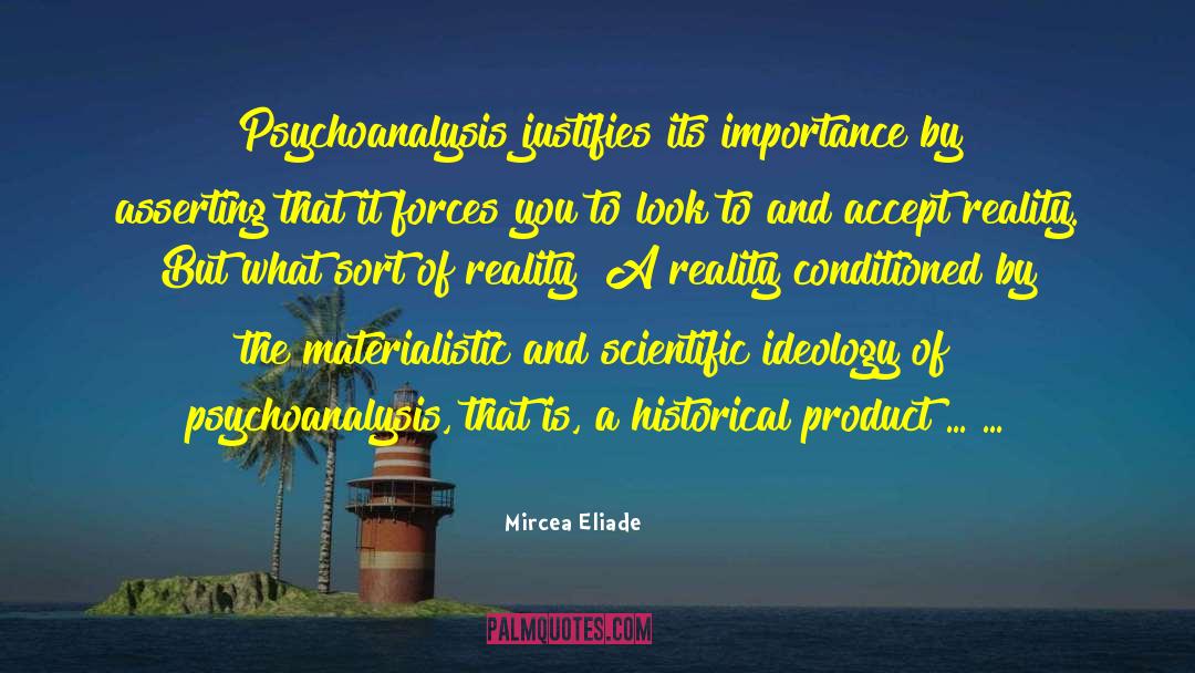 Justifies quotes by Mircea Eliade