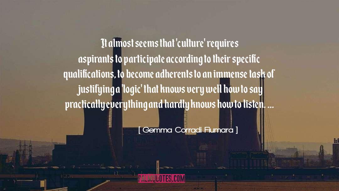 Justifying quotes by Gemma Corradi Fiumara