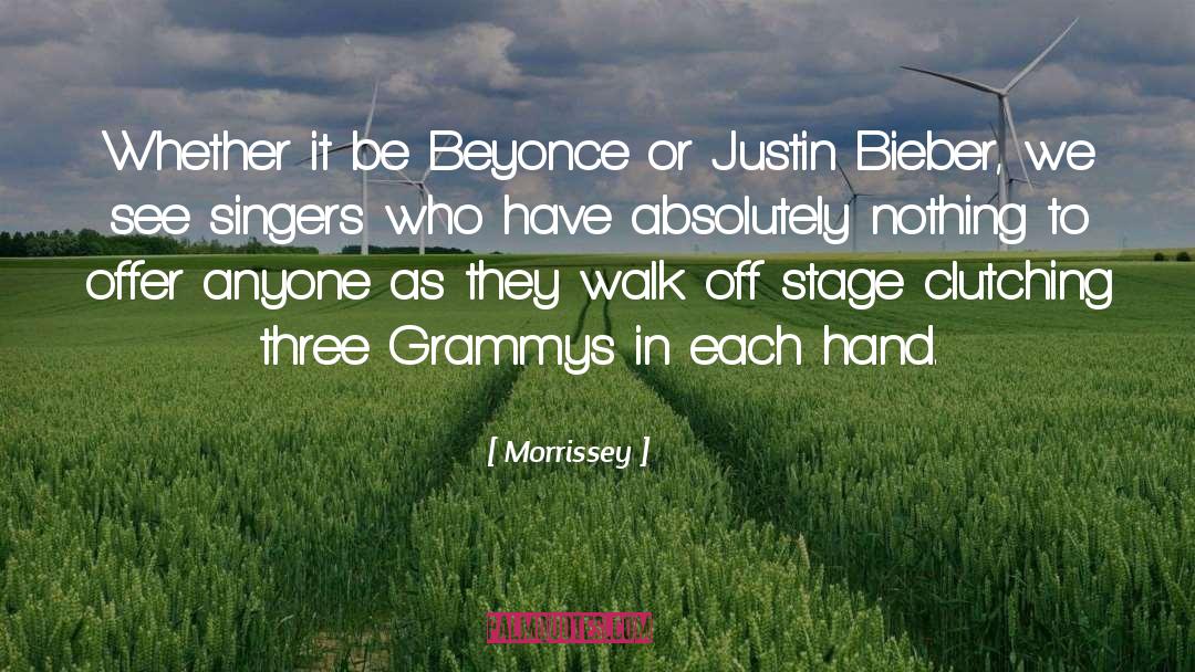 Justin Bieber quotes by Morrissey