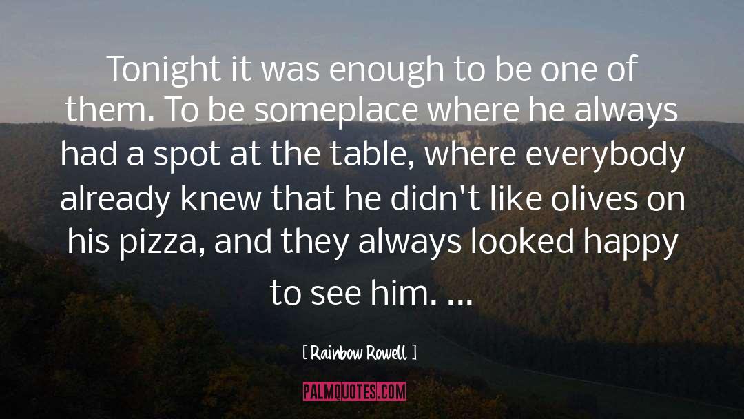 Kaceys Pizza Spot quotes by Rainbow Rowell