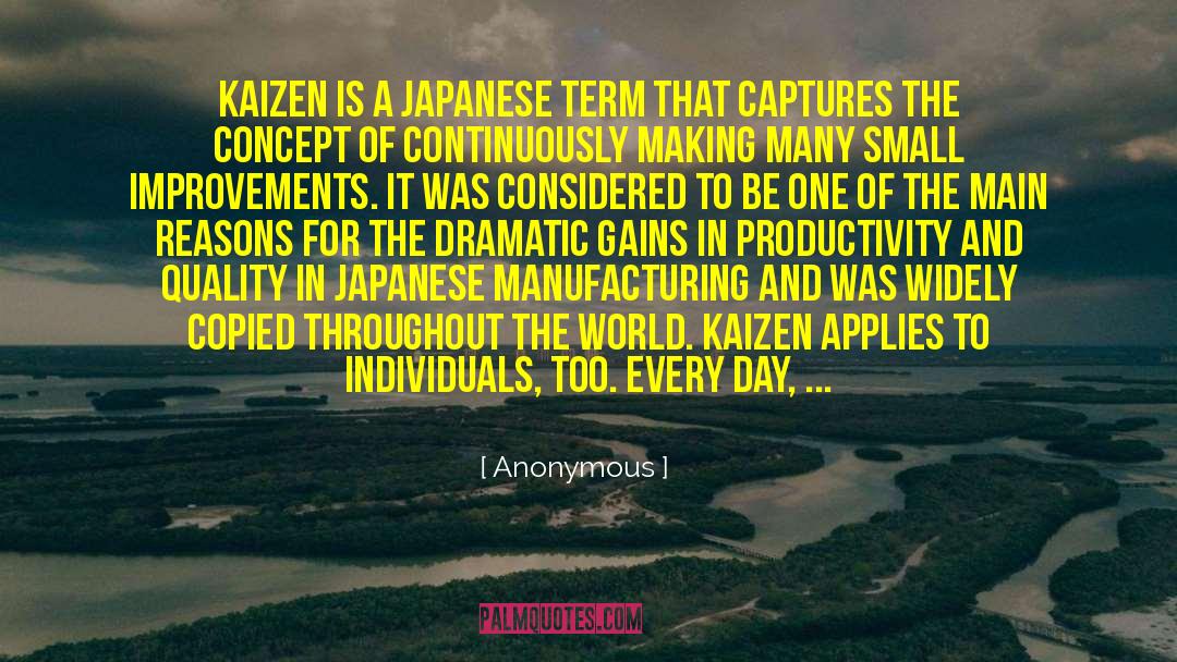 Kaizen quotes by Anonymous