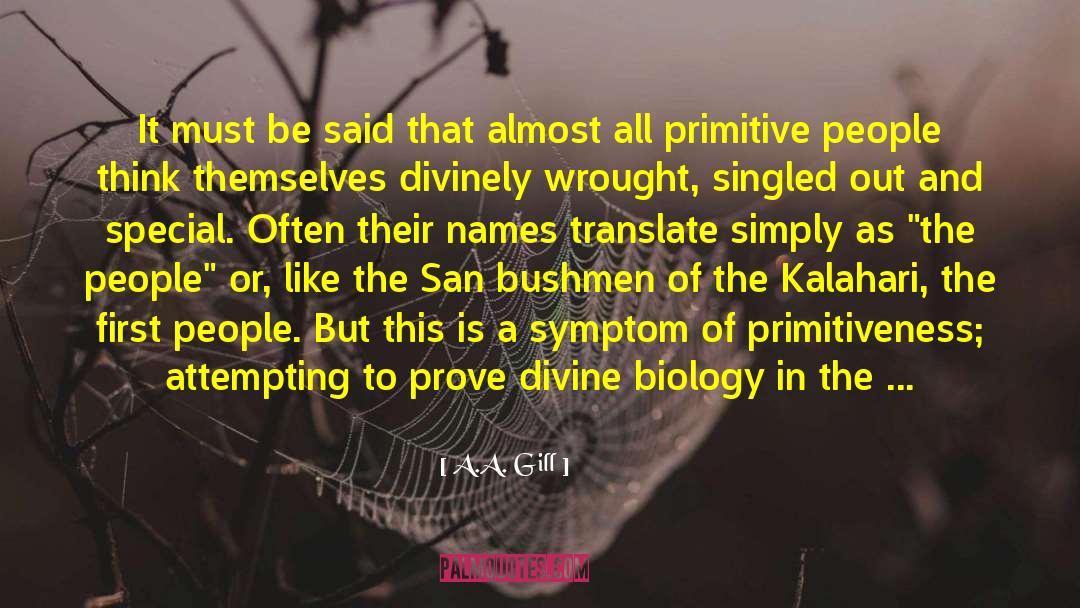 Kalahari quotes by A.A. Gill