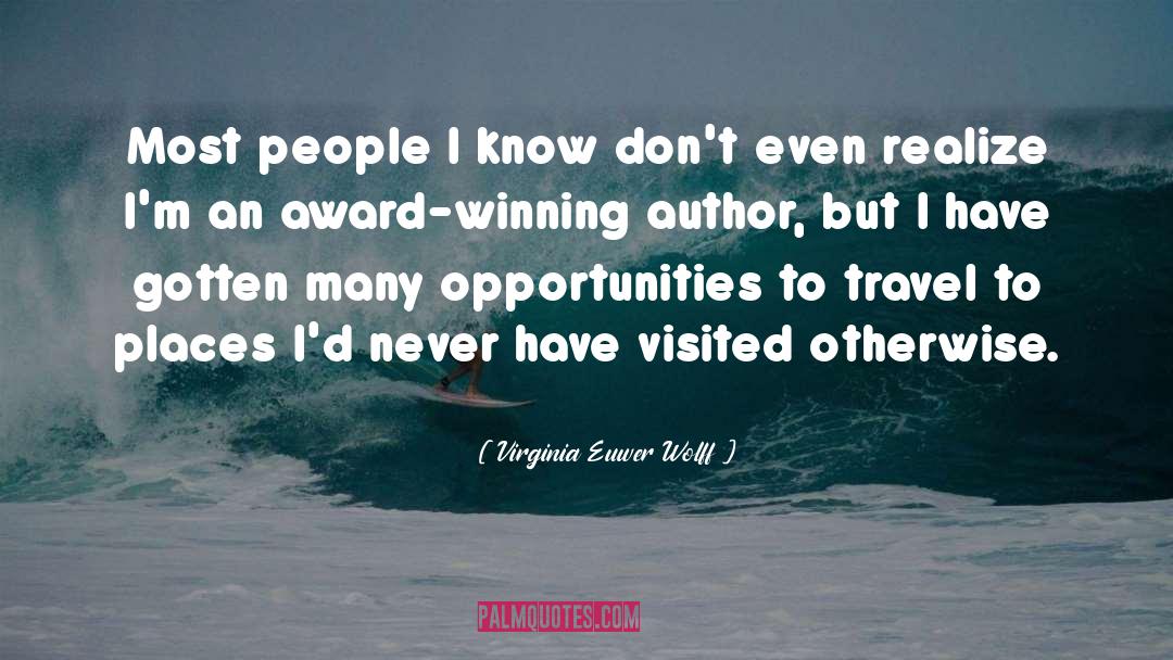 Kalberer Award quotes by Virginia Euwer Wolff