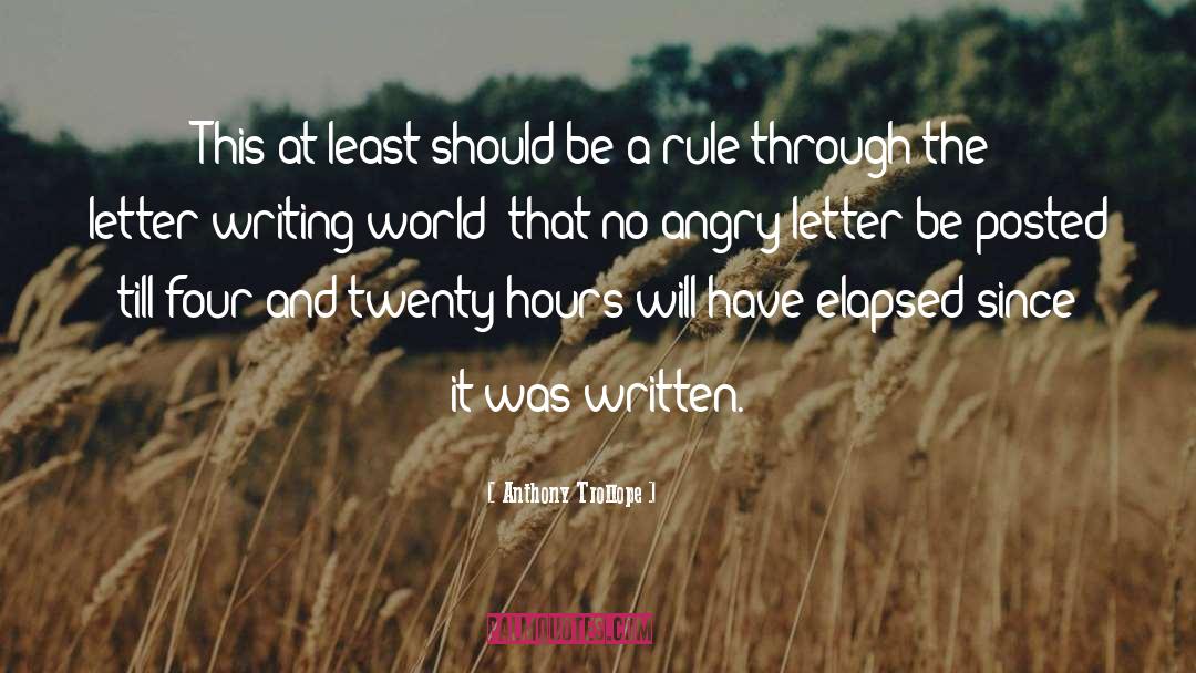 Kammen Letter quotes by Anthony Trollope