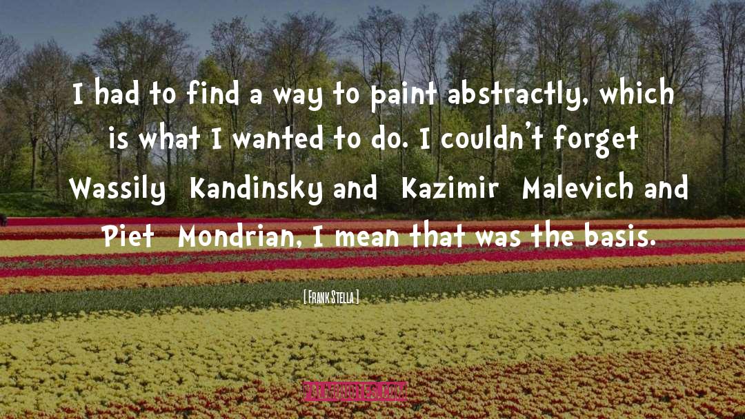 Kandinsky quotes by Frank Stella