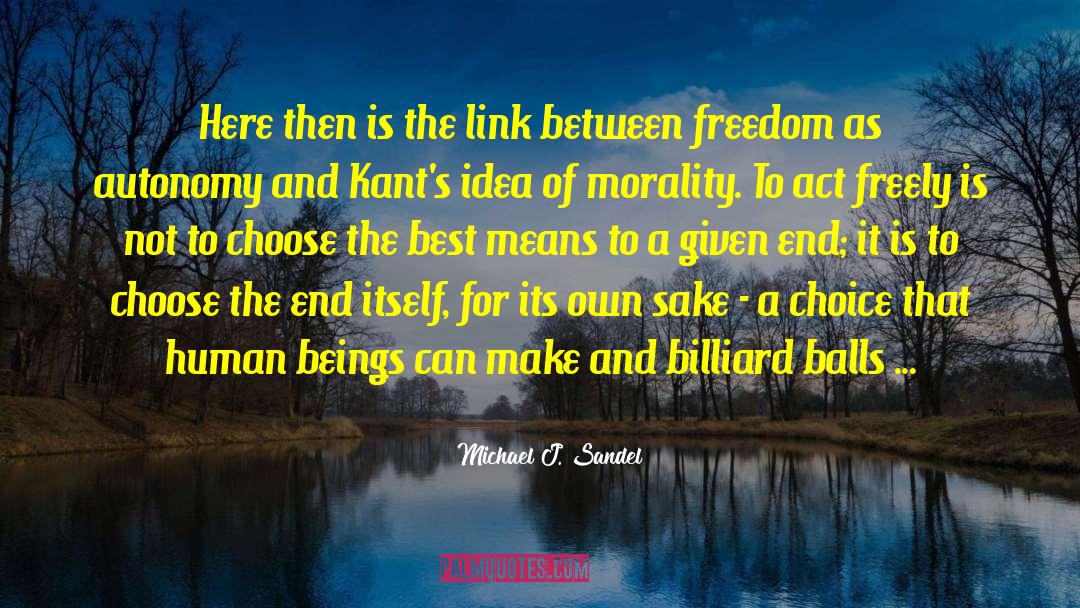 Kant Means To An End quotes by Michael J. Sandel