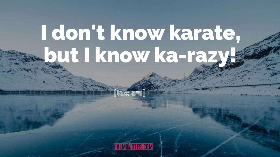 Karate quotes by James Brown